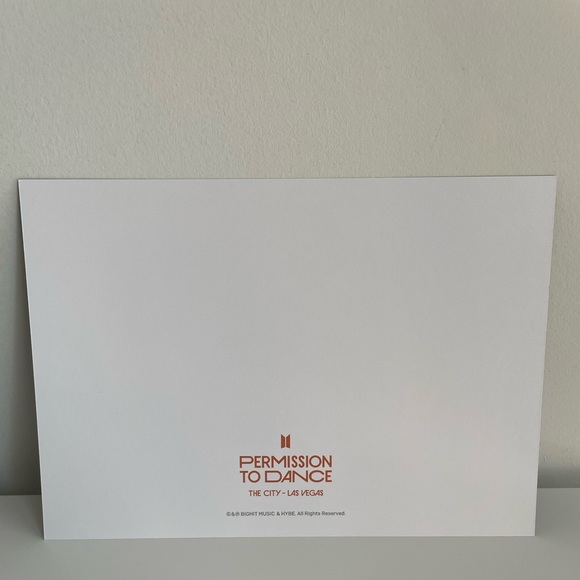 BTS Official Taehyung V Permission to Dance postcard Las Vegas - Picture 2 of 2